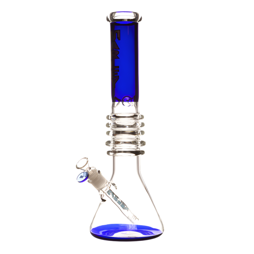 Marley Swirl Beaker Bong (5mm) - Blue - The Wee Smoke Shop