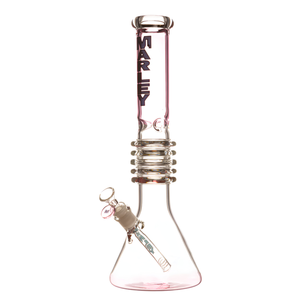Marley Swirl Beaker Bong (5mm) - Pink - The Wee Smoke Shop
