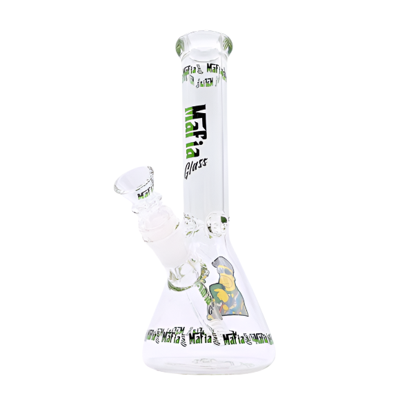 Mafia 9" Glass Beaker Bong - Green  - The Wee Smoke Shop