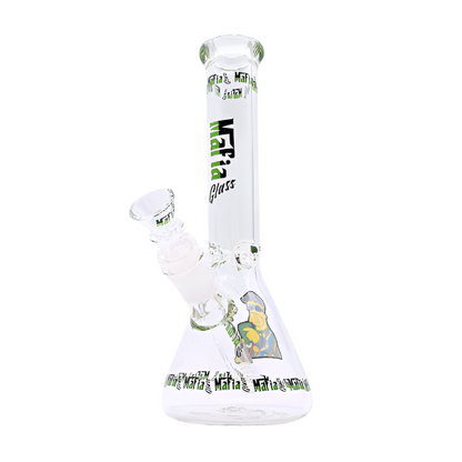 Mafia 9" Glass Beaker Bong - Green  - The Wee Smoke Shop