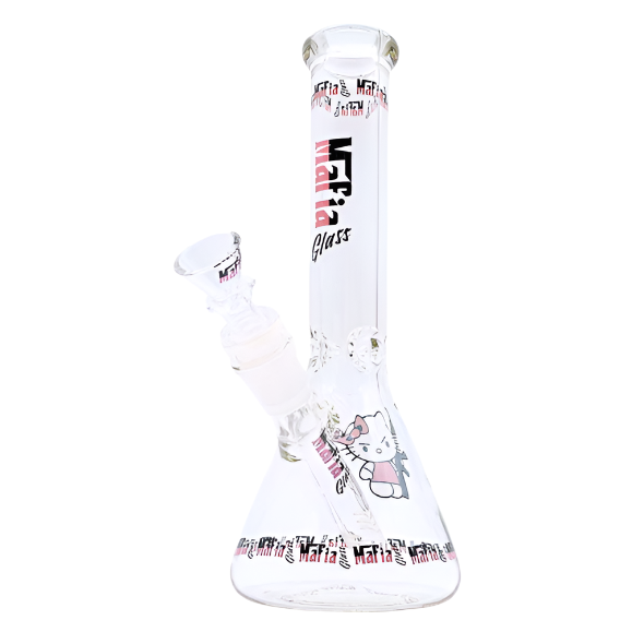 Mafia 9" Glass Beaker Bong - Pink  - The Wee Smoke Shop