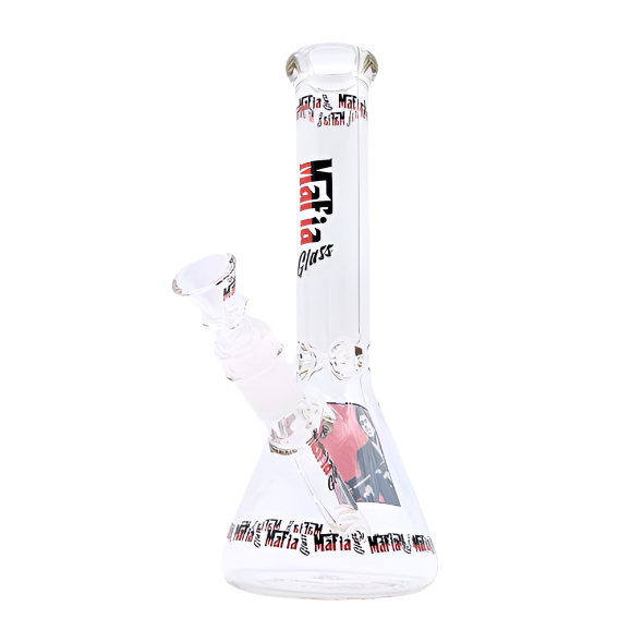 Mafia 9" Glass Beaker Bong - Red  - The Wee Smoke Shop