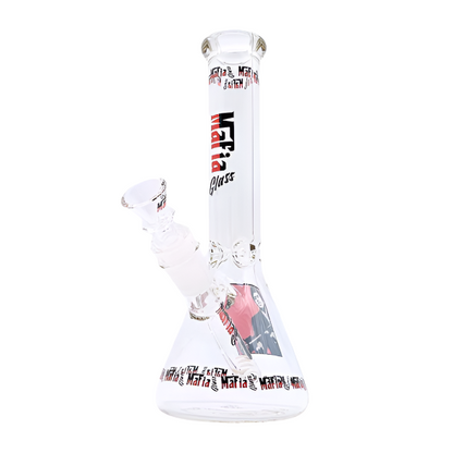 Mafia 9" Glass Beaker Bong - Red  - The Wee Smoke Shop