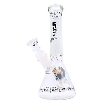 Mafia 9" Glass Beaker Bong - White  - The Wee Smoke Shop