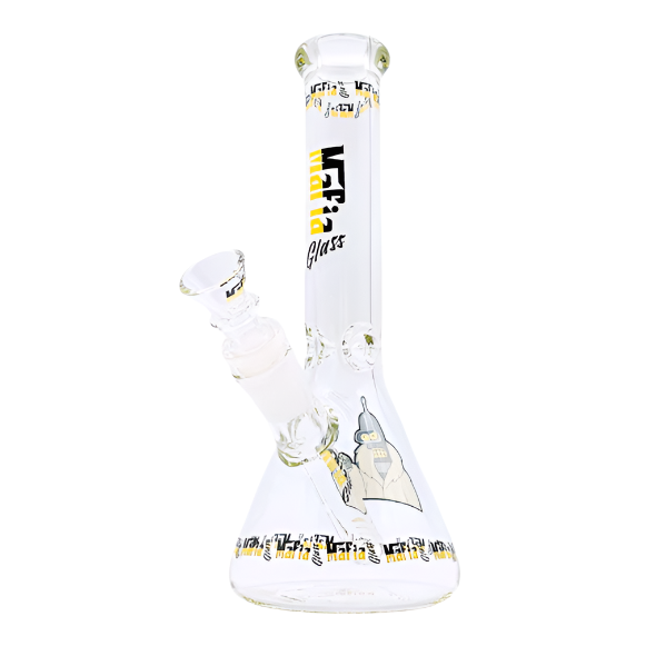 Mafia 9" Glass Beaker Bong - Yellow  - The Wee Smoke Shop