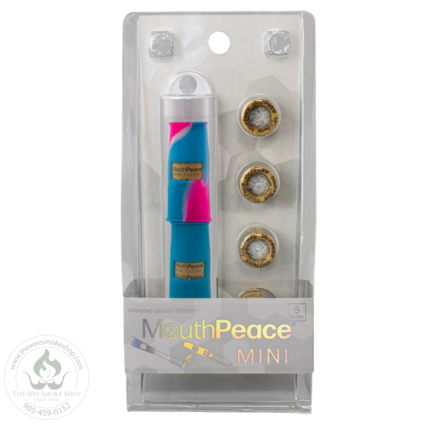 Moose Labs MouthPeace Mini in the color blue and pink