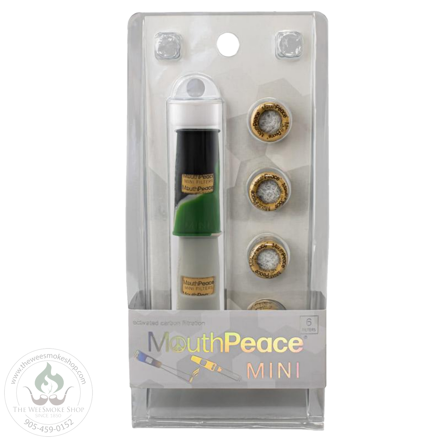 Moose Labs MouthPeace Mini in the color green/black/white.