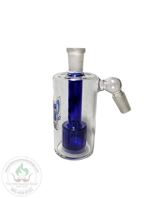 OG (14mm) Glass Ashcatcher with Circ Perc (45 Degrees)-Ash Catcher-The Wee Smoke Shop