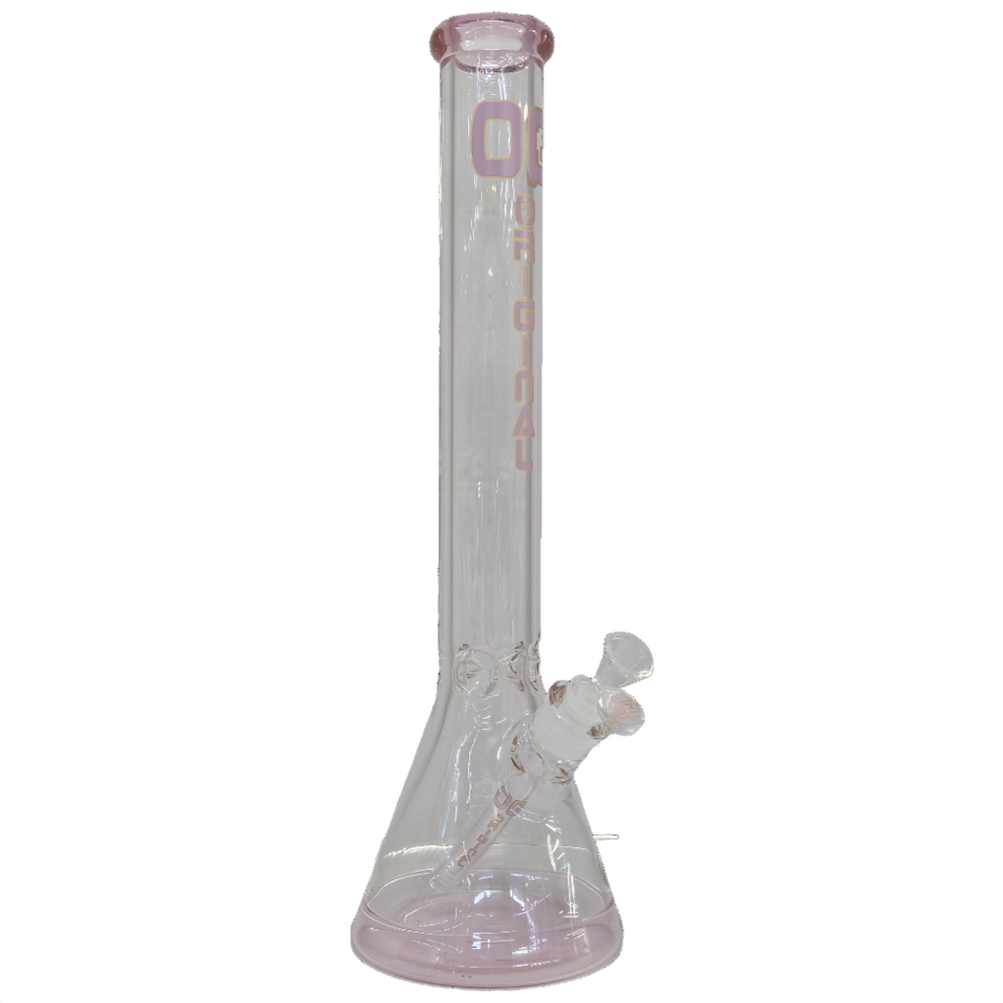 Pink OG 18" 7mm Beaker Bong - Glass Bong - The Wee Smoke Shop