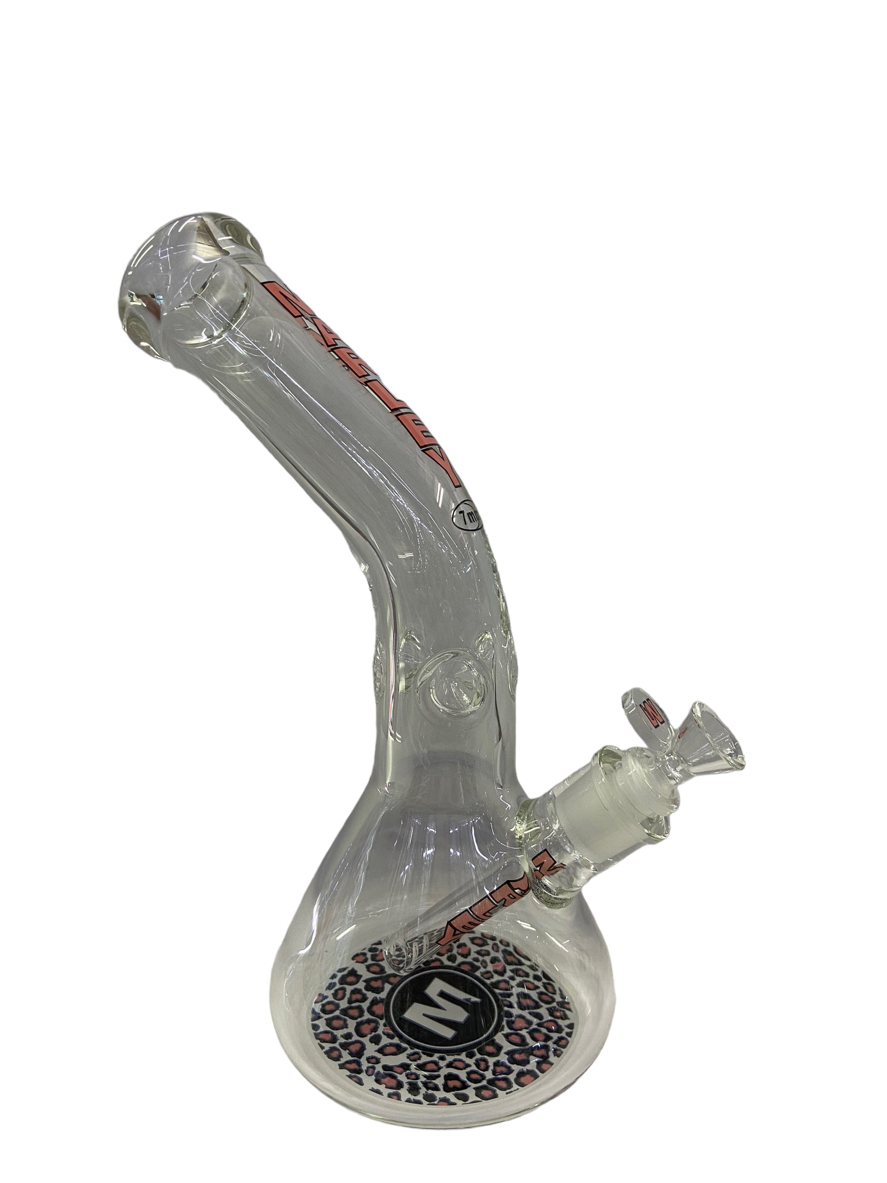 Pink Marley 13" Curved Bong (7mm) - Glass Bong - The Wee Smoke Shop