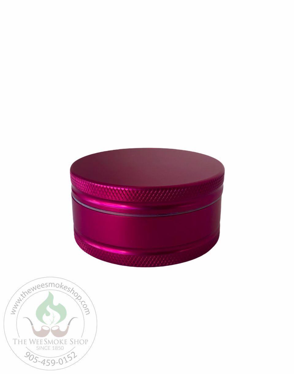 Premium Wee Smoke Shop 2-Part Metal Grinder (56mm)Pink-Grinder-The Wee Smoke Shop