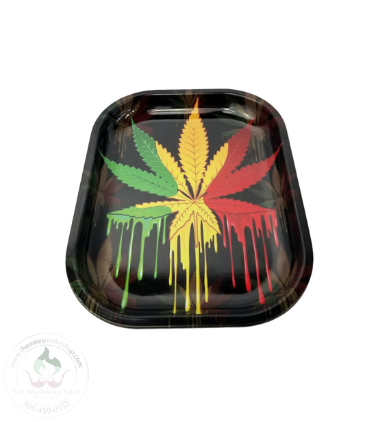 Rasta Leaf Drip-rolling tray-The Wee Smoke Shop