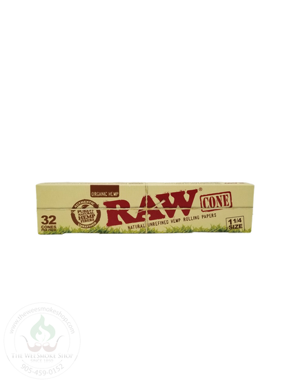 RAW Organic Hemp Cones: 1 1/4 (6 pack or 32 pack)-cones-The Wee Smoke Shop