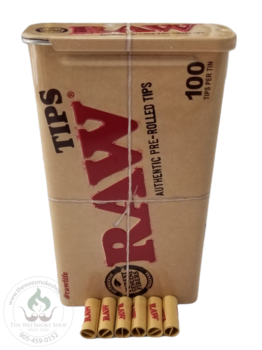 RAW Pre-Rolled Tips Tin (100)-tips-The Wee Smoke Shop