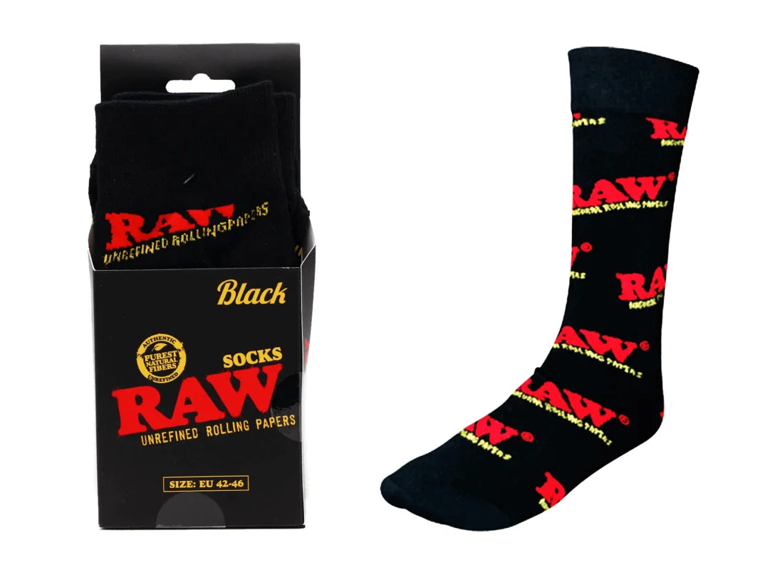 Raw Black Socks (EU 42-46)-The Wee Smoke Shop