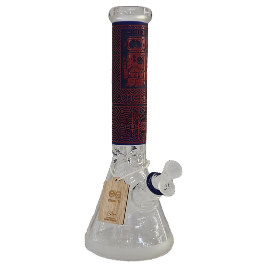 Red Etched Astronaut- Glass Bong - The Wee Smoke Shop 