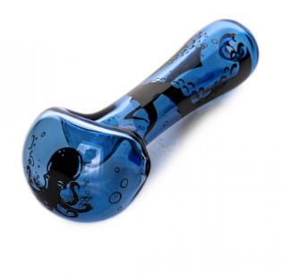Octopus-Red Eye Glass Animal Glass Pipe (4")-The Wee Smoke Shop