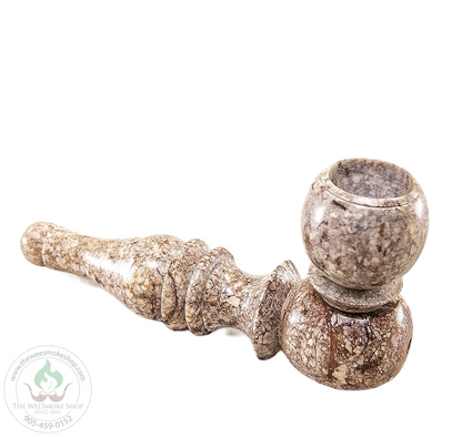 Screw Top Stone Hand Pipe (3"&4")-Pipe-The Wee Smoke Shop