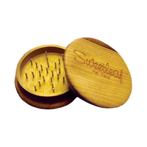 Sweetleaf 2-Part Wooden Grinder (large)-Grinder-The Wee Smoke Shop