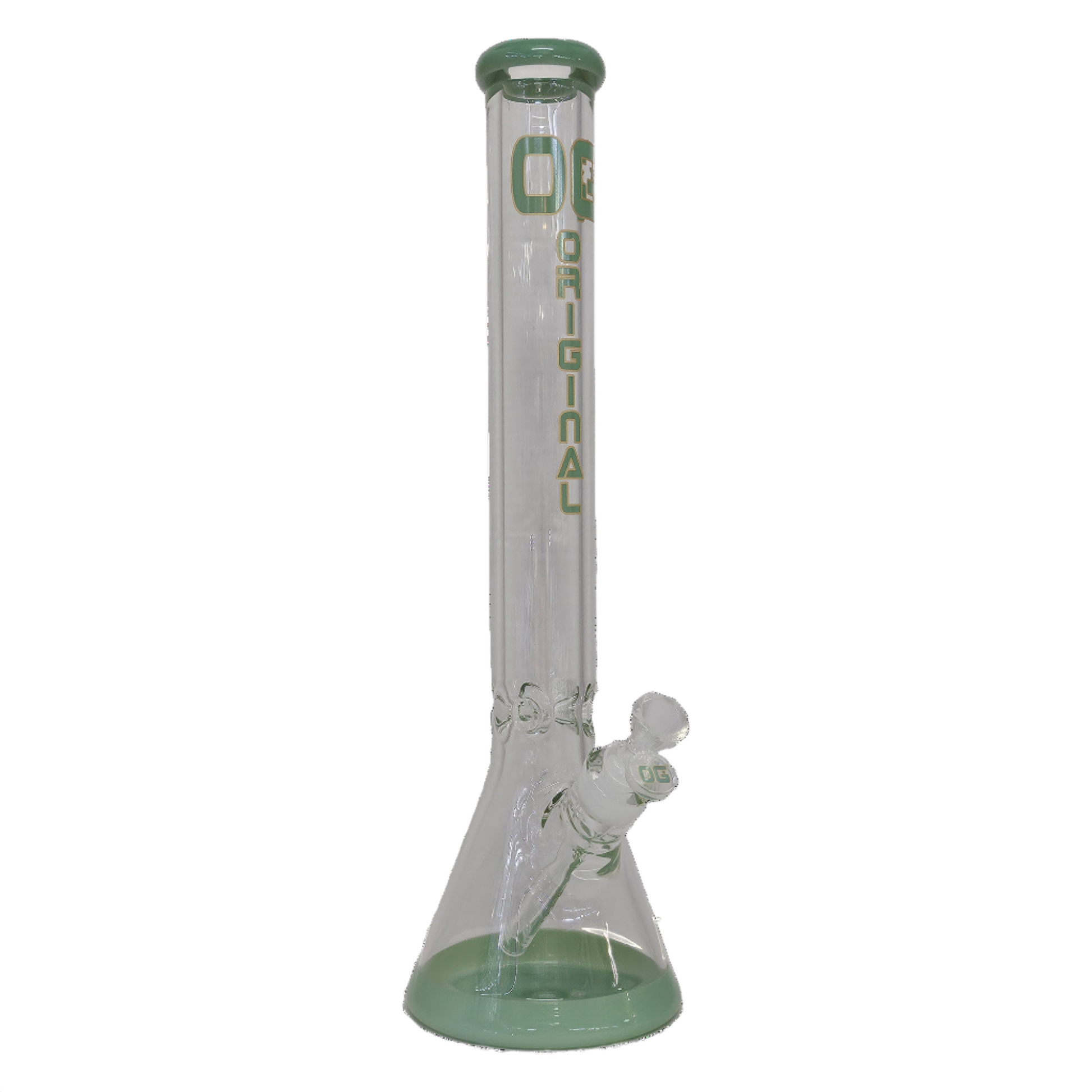 Green OG 18" 7mm Beaker Bong - Glass Bong - The Wee Smoke Shop