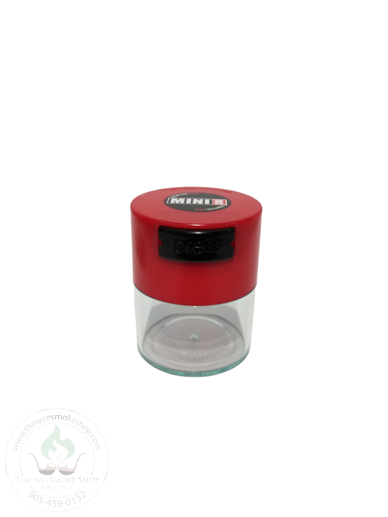 Clear and Red Tight Vac 0.12L (Mini Vac)-storage-The Wee Smoke Shop