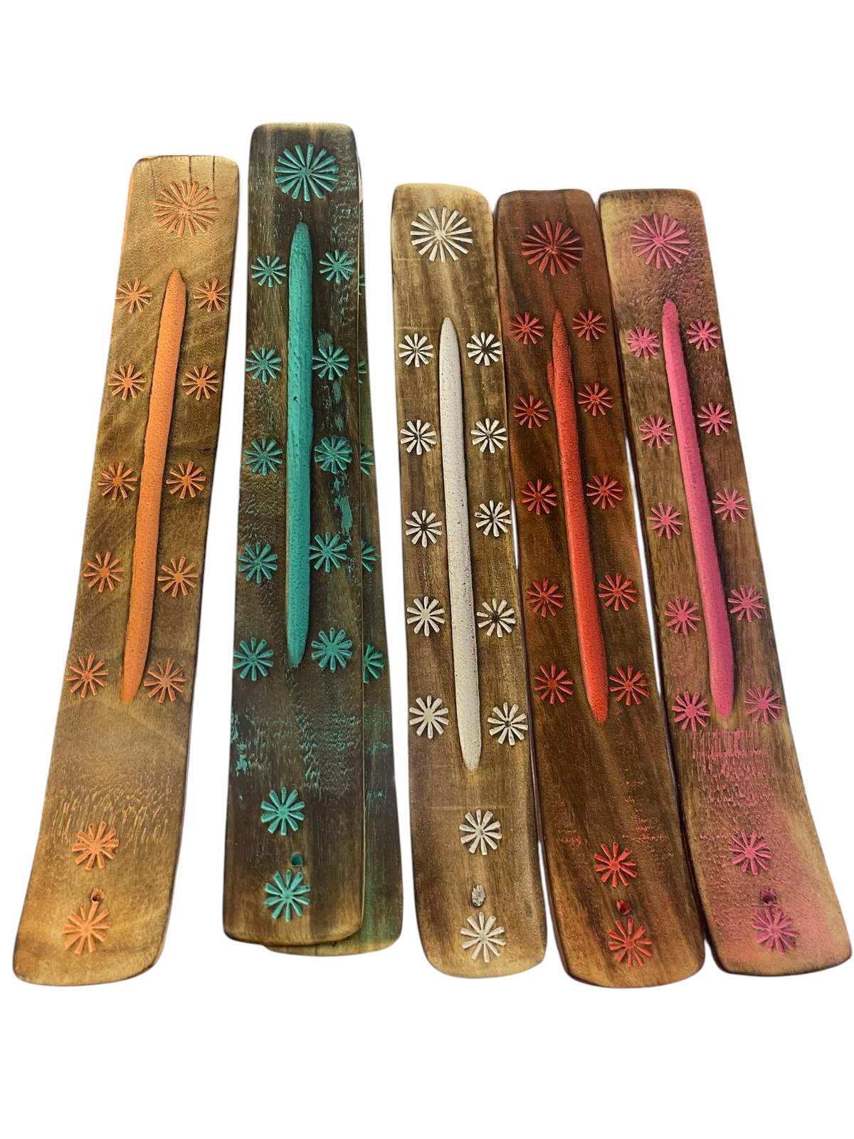 Rustic Wooden Incense Holder