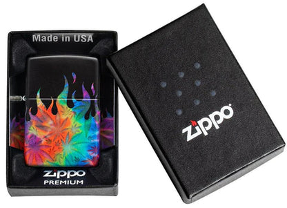 Zippo Fire Leaf Design