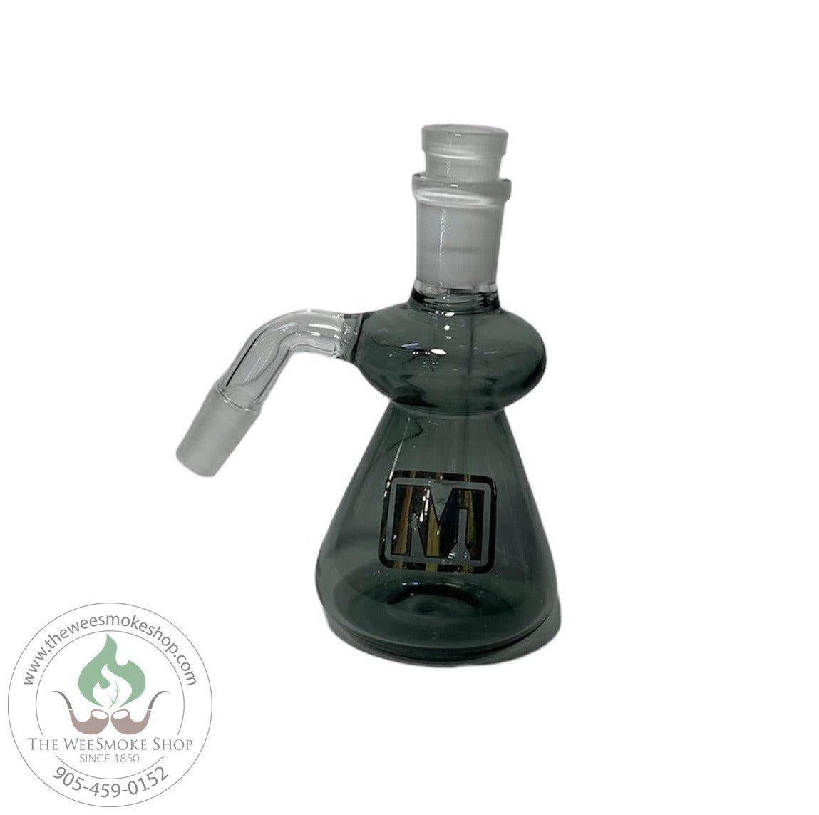 Marley 14mm Ash Catcher with Removable Downstem (45 Degree)-Ash Catcher-Black-The Wee Smoke Shop