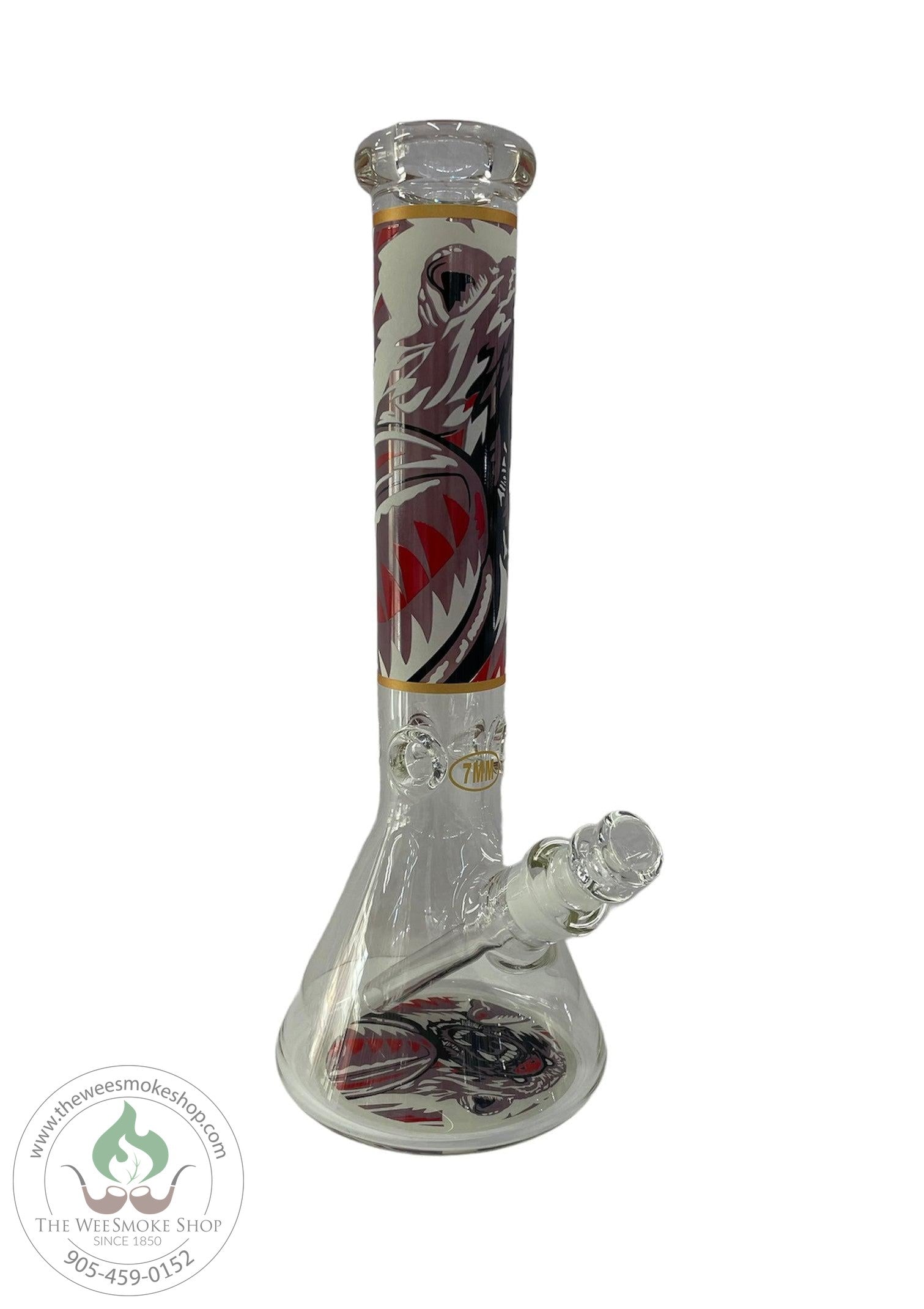 Colorful Design Bong 14'' - 7 MM (Glow in the Dark)- Design 3 - Wee Smoke Shop