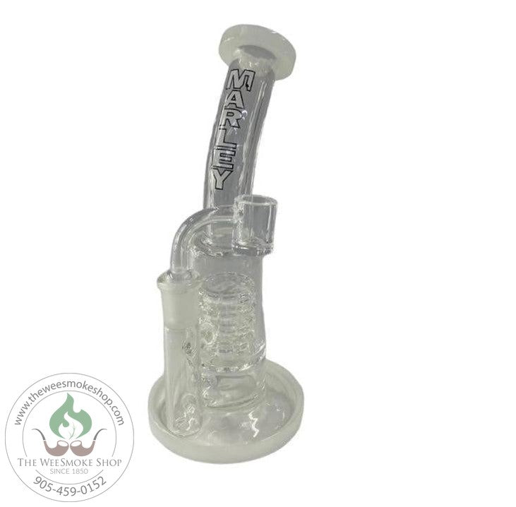 Marley 9" Barrel Perc Dab Rig-White-Dab Rig-The Wee Smoke Shop