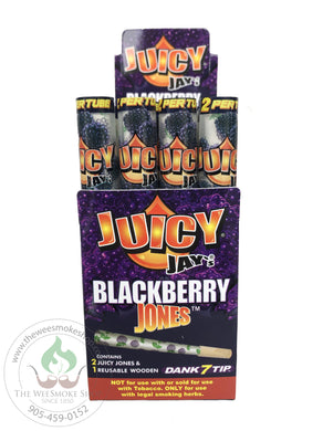 Blackberry Juicy Jay Cones. 2 cones and 1 reusable wooden tip.
