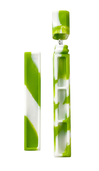 A collection of silicone dab straw kits in various colors with a stainless steel dabber tool.