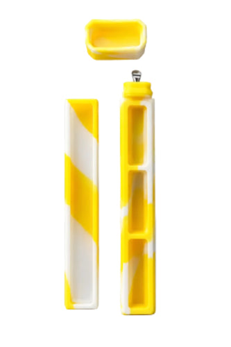 A collection of silicone dab straw kits in various colors with a stainless steel dabber tool.
