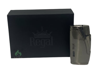 Glossy Silver Regal Studio Torch Lighter - Torch Lighter - The Wee Smoke Shop