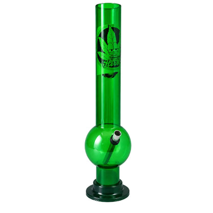 Green Herbies 15" Acrylic Bong-Bong on clear background