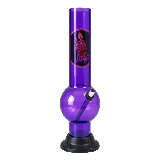 Herbies 12" Acrylic-Purple-Bong on clear background