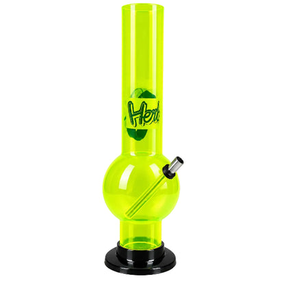 Herbies 12" Acrylic Bong-Light Green-Bong on clear background