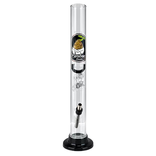 Herbies 15" Acrylic Straight Shooter Bong -Clear on white background