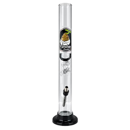 Herbies 15" Acrylic Straight Shooter Bong -Clear on white background
