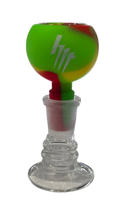 Hit  (14mm) Silicone Bowl - Rasta - The Wee Smoke Shop