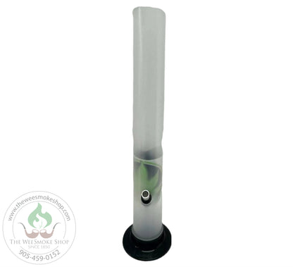 Herbies 15" Acrylic Straight Shooter Bong - Frosted - The Wee Smoke Shop