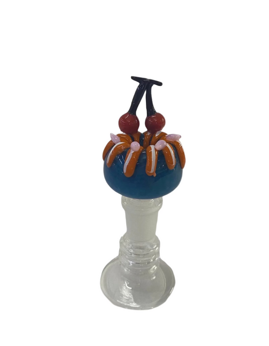 OG (14mm) Fruit Glass Bowl - Blue Cherry - Bowls - The Wee Smoke Shop