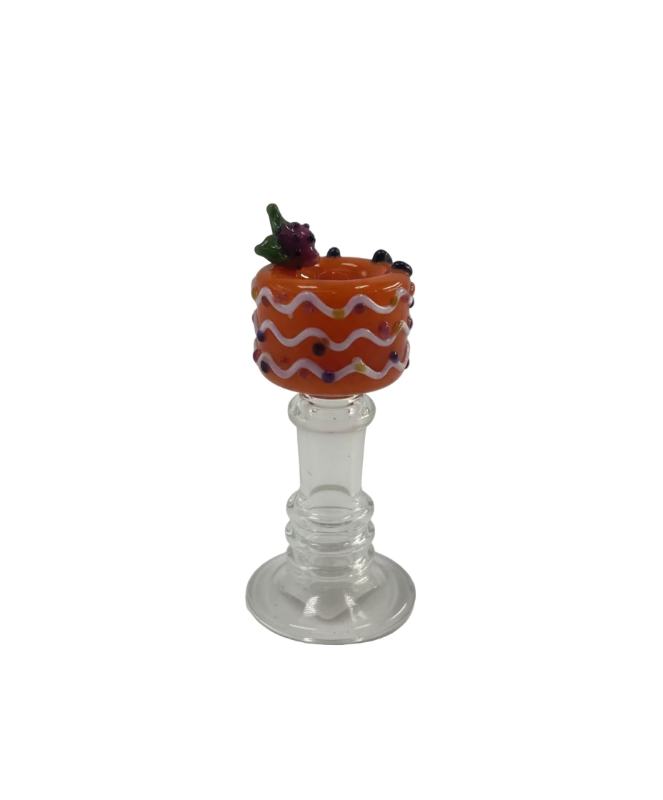 OG (14mm) Fruit Glass Bowl - Orange Strawberry - Bowls - The Wee Smoke Shop