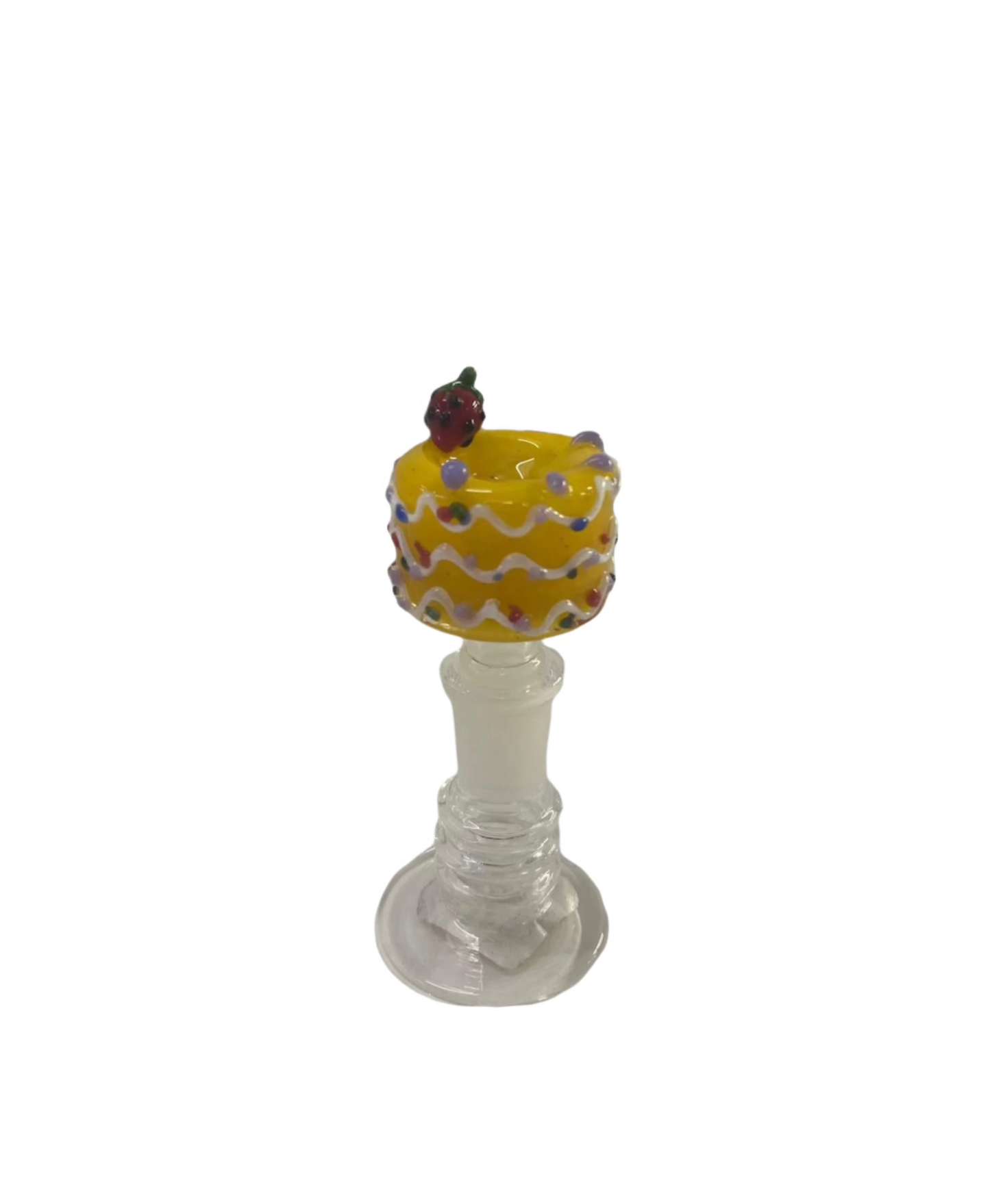OG (14mm) Fruit Glass Bowl - Yellow Strawberry - Bowls - The Wee Smoke Shop