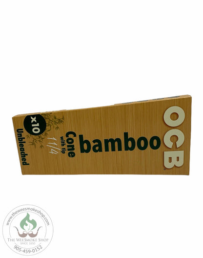 OCB Bamboo cones with tip. 1/4 size. Pack of 10