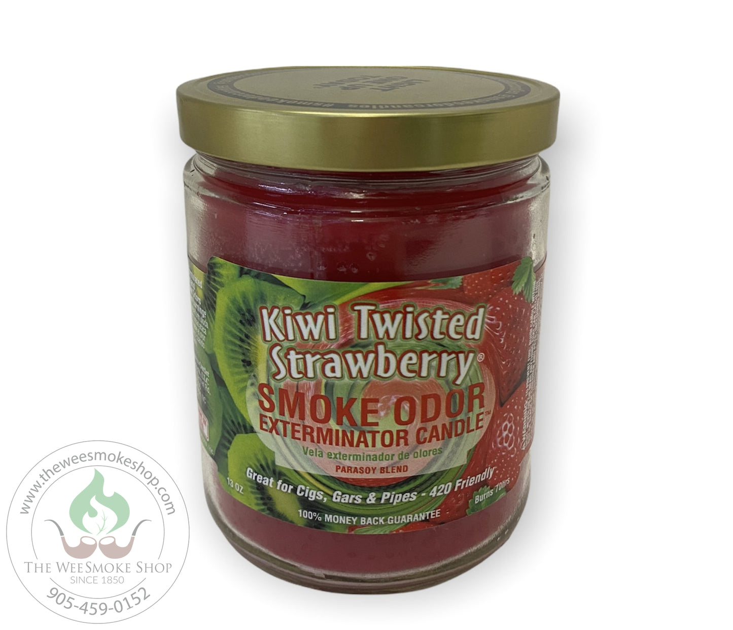 Kiwi Twisted Strawberry Smoke Odor Exterminator Candle - Wee Smoke Shop