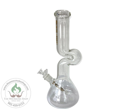 Gold Marley 14" One Tier Rounded Bottom Zong - Glass Bong - The Wee Smoke Shop