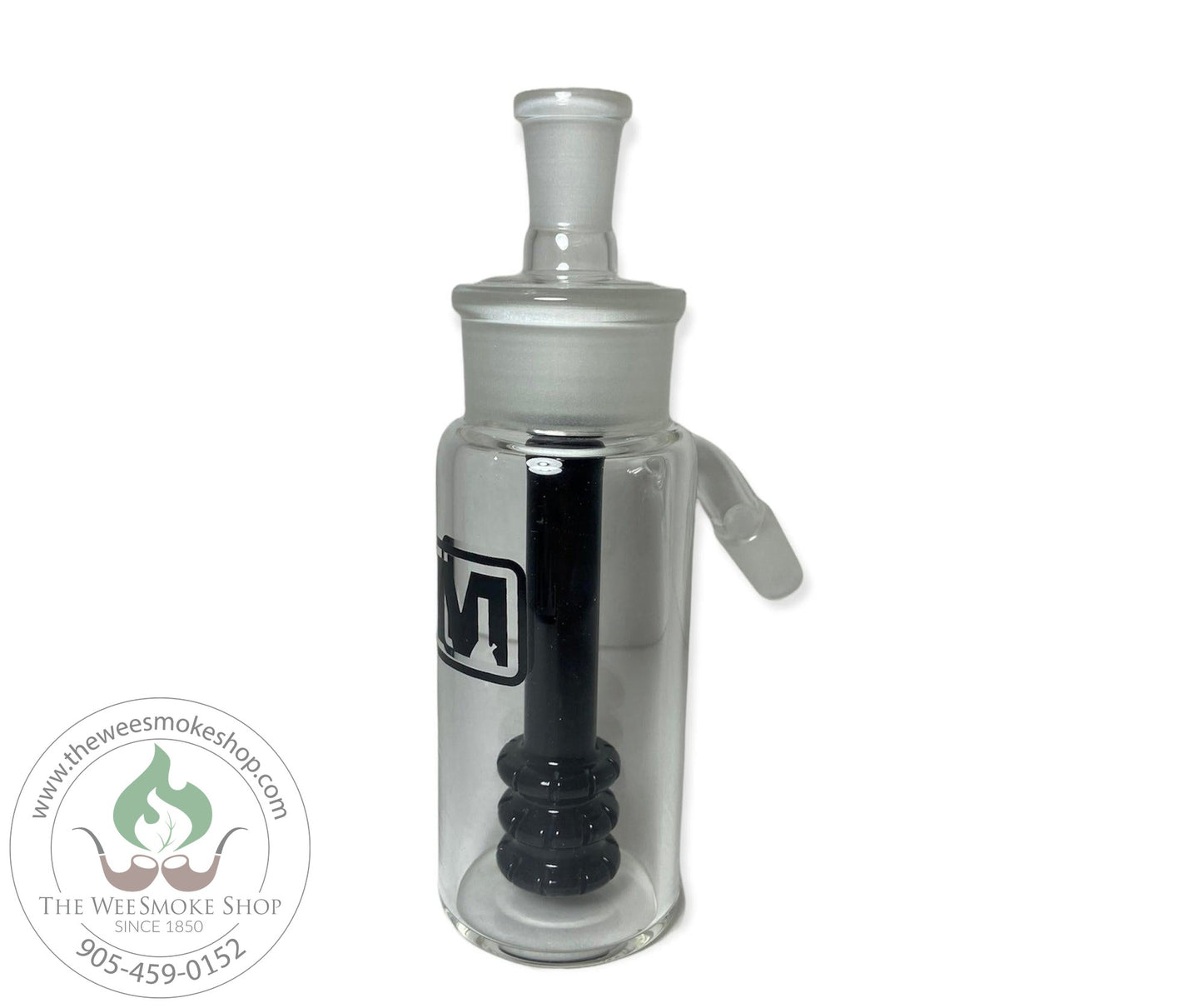 Marley 14mm Removable Perc Ash Catcher (45 Degree)-Black-Ash Catcher-The Wee Smoke Shop