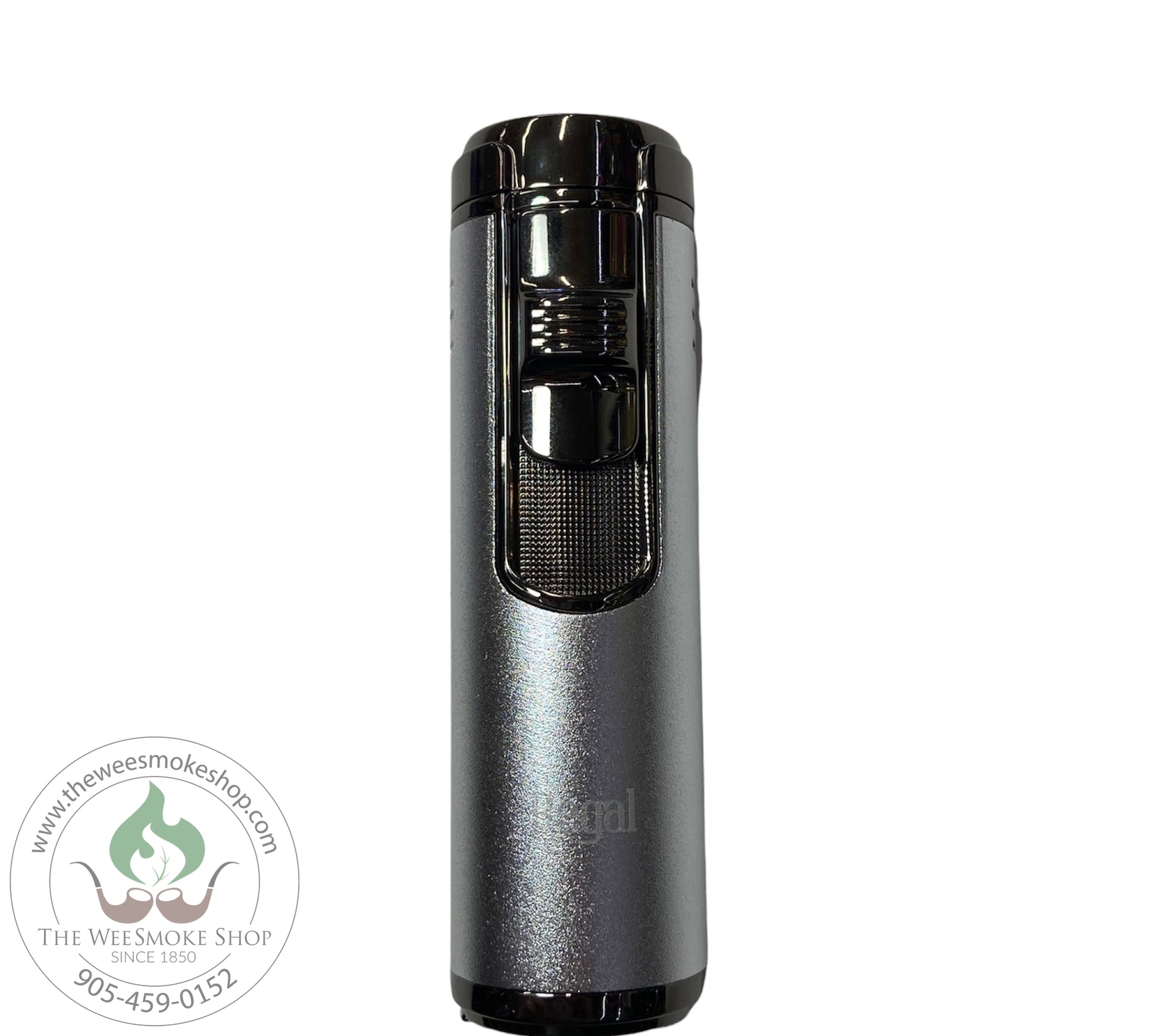 Silver Regal Cylinder Quad Flame Torch - Torch Lighter - Wee Smoke Shop