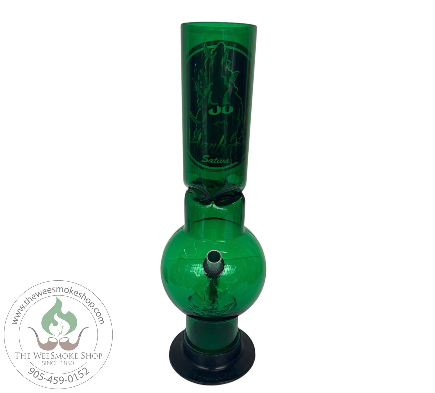 Dark Green-Herbies Twisted Acrylic Bong (12'')-Acrylic Bongs-The Wee Smoke Shop